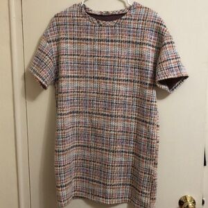 Pull&Bear Multicolor Plaid Mini Dress